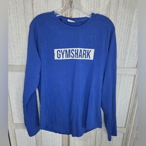 Gymshark Mens Long Sleeve Athletic Shirt Royal Blue Size L